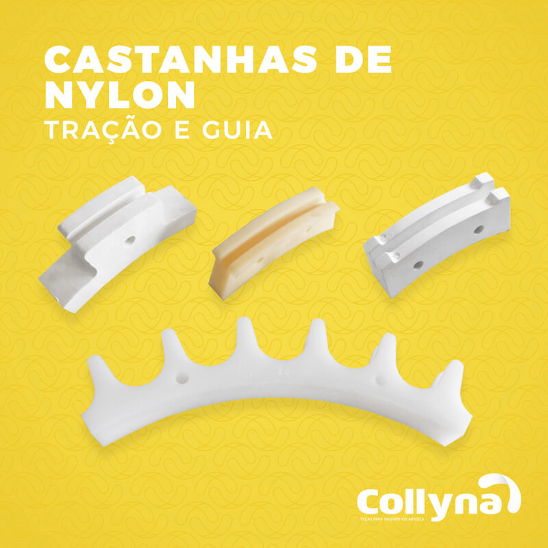 Castanha de nylon tração e guia