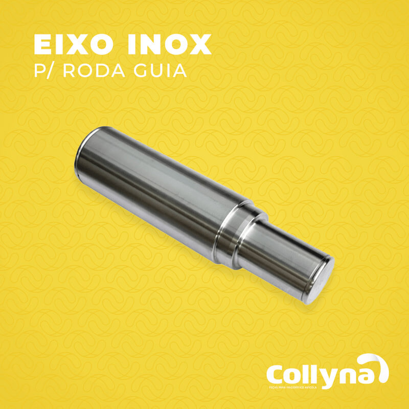 Eixo inox para roda guia