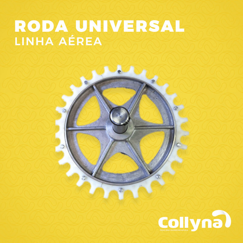 Roda universal linha aérea